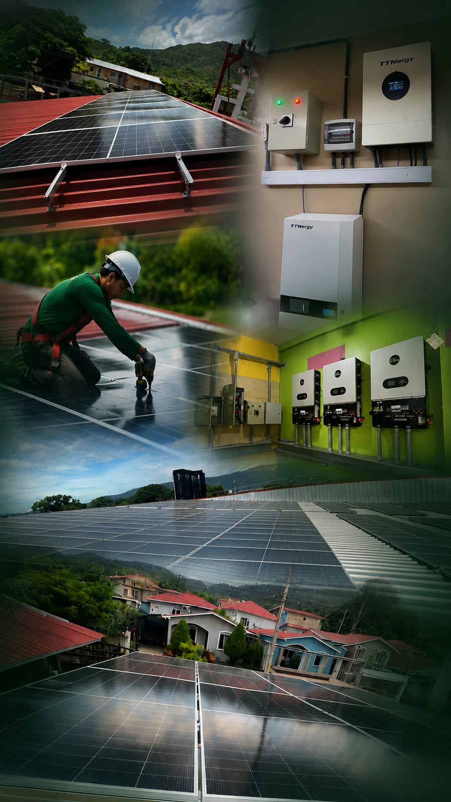 Equipo de Energía Total instalando sistemas solares